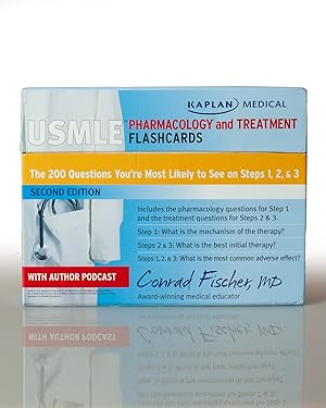 Imagen del vendedor de Kaplan Medical USMLE Pharmacology and Treatment Flashcards: The 200 Questions You?re Most Likely to See on Steps 1, 2 & 3 (cards) a la venta por This Old Book, Inc
