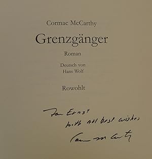 Seller image for Grenzgnger, Roman, Aus dem Amerikanischen von Hans Wolf, for sale by Wolfgang Rger