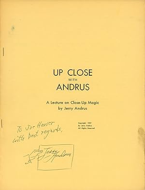 Immagine del venditore per Up Close with Andrew (Inscribed and Signed) venduto da Quicker than the Eye
