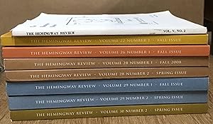 Hemingway Reviews: Volume 5, No. 2; Volume 22, No. 1; Volume 26, No. 1; Volume 28, No. 1; Volume ...