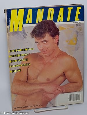 Immagine del venditore per Mandate: the national magazine of entertainment & eros; vol. 13, #2, February 1987: Men By the Yard venduto da Bolerium Books Inc.