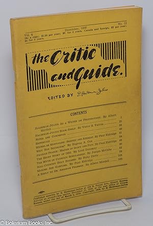 Seller image for The critic and guide. Vol. 4, no. 12, December 1950 for sale by Bolerium Books Inc.