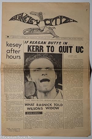 The Berkeley Citizen vol. 1, #37, Friday, Dec. 9, 1966: If Reagan butts in. Kerr to Quit UC