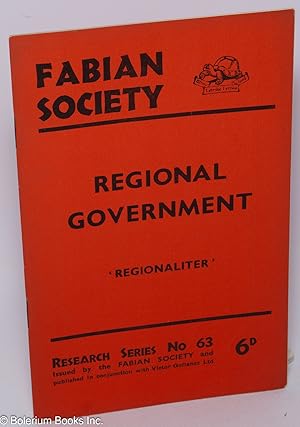 Immagine del venditore per Regional Government venduto da Bolerium Books Inc.