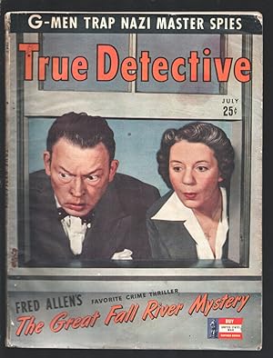 True Detective 7/1942-Fred Allen & Portland Hoffa photo cover-Lizzie Borden- G-Men-Pinkerton's-VG