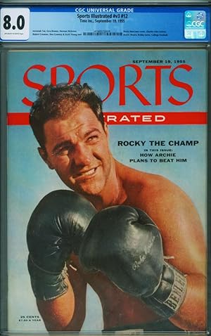 Sports Illustrated Sep 19 1955 CGC 8.0 Rocky Marciano-no label-4169572009