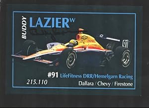 Buddy Lazier Indy Car #91 LifeFitness Chevy Dallara Photo 2004-Size is about 6 x 4-215.110 MPH La...