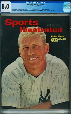 Sports Illustrated July 2 1962 CGC 8.0 Mickey Mantle-no label-4169572012