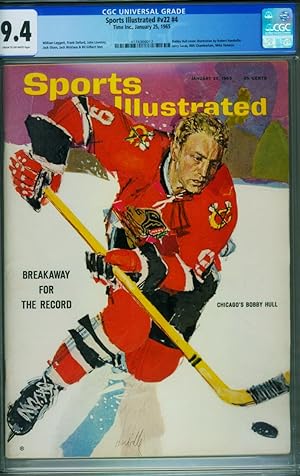 Sports Illustrated Jan 25 1965 CGC 9.4 Bobby Hull-highest-4174366012