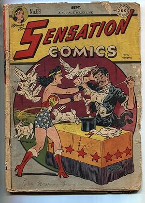 Bild des Verkufers fr SENSATION COMICS #69 1947-WONDER WOMAN-DC-GOLDEN AGE zum Verkauf von DTA Collectibles