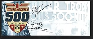 Indianapolis 500 Autograph Card 5/27/2007-Eldon Rasmussen & Sam Gehlhausen-91st Annual Race-Size ...