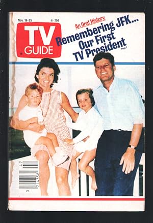 Bild des Verkufers fr TV Guide 11/19/1988-Remembering JFK issue-Kentucky Edition.-Newsstand edition-no labels-VG zum Verkauf von DTA Collectibles