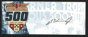 Indianapolis 500 Autograph Card 5/27/2007-Autographed by Al Unser Jr.-91st Annual Race-Size is ab...