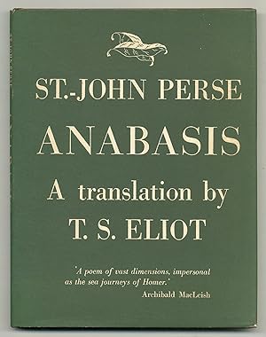 Bild des Verkufers fr Anabasis zum Verkauf von Between the Covers-Rare Books, Inc. ABAA