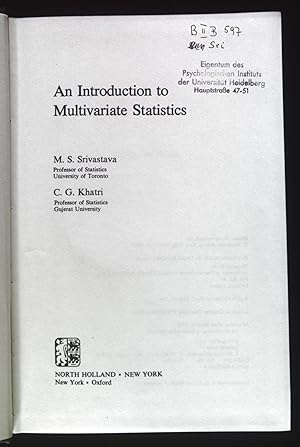Seller image for Introduction to Multivariate Statistics for sale by books4less (Versandantiquariat Petra Gros GmbH & Co. KG)