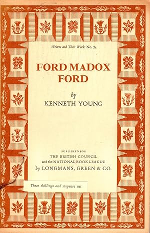 Image du vendeur pour Ford Madox Ford (Writers and Their Work Series, No. 74) mis en vente par Dorley House Books, Inc.