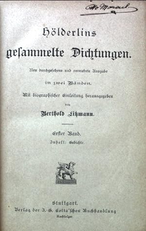 Hölderlins gesammelte Dichtungen. Bd. 1.