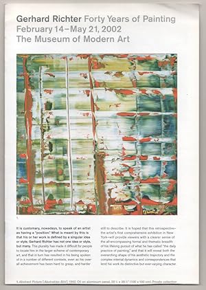 Bild des Verkufers fr Gerhard Richter: Forty Years of Painting zum Verkauf von Jeff Hirsch Books, ABAA