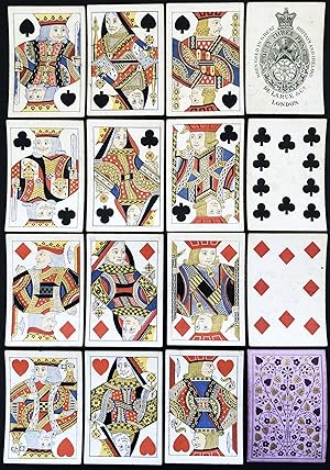 (Set of English pattern playing cards) - Spielkarten cartes a jouer / Kartenspiel jeu alte Spiele...