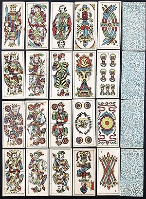 (Complete set of Italian Miniature Playing Cards in Venetian pattern / Italienische Miniatur-Spie...