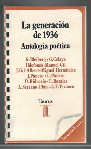 Imagen del vendedor de Generacin de 1936, La. Antologa potica. a la venta por La Librera, Iberoamerikan. Buchhandlung