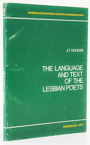 Bild des Verkufers fr The Language and Text of the Lesbian Poets. - zum Verkauf von Antiquariat Tautenhahn