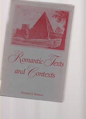 Immagine del venditore per Romantic Texts and Contexts SIGNED venduto da Mossback Books