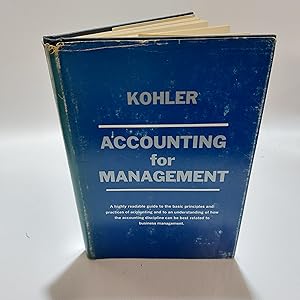 Bild des Verkufers fr Accounting for Management zum Verkauf von Cambridge Rare Books