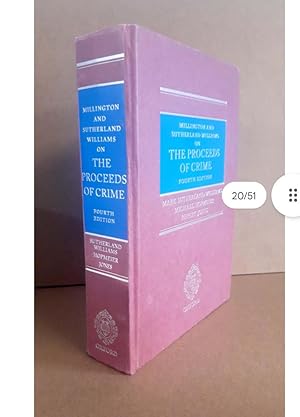 Bild des Verkufers fr MILLINGTON AND SUTHERLAND WILLIAMS ON THE PROCEEDS OF CRIME FOURTH EDITION SUTHERLAND, WILLIAMS, HOPMEIER JONES zum Verkauf von UK LAW BOOK SELLERS LTD