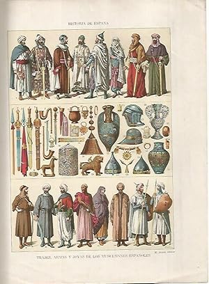 Bild des Verkufers fr LAMINA 18210: Trajes, armas , joya y enseres de los musulmanes espaoles zum Verkauf von EL BOLETIN