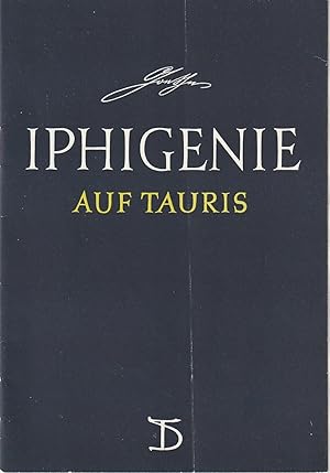 Bild des Verkufers fr Programmheft Johann Wolfgang von Goethe IPHIGENIE AUF TAURIS Premiere 4. Oktober 1963 Spielzeit 1963 / 64 Heft 1 zum Verkauf von Programmhefte24 Schauspiel und Musiktheater der letzten 150 Jahre