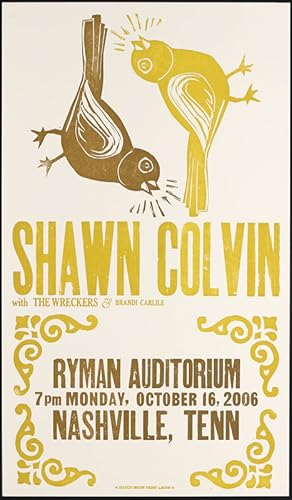 Image du vendeur pour 2006 American Concert Poster, Shawn Colvin (with The Wreckers and Brandi Carlile) mis en vente par L'Affichiste Vintage Posters