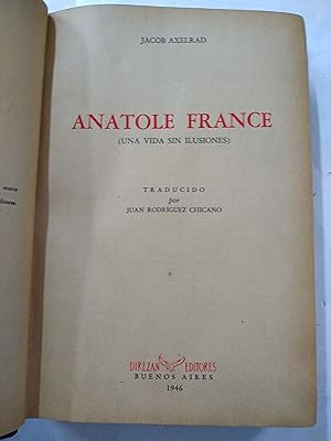 Immagine del venditore per Antole France venduto da Libros nicos