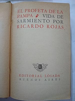 Imagen del vendedor de El profeta de la Pampa a la venta por Libros nicos