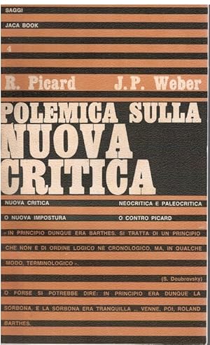 Seller image for Polemica sulla nuova critica for sale by Books di Andrea Mancini