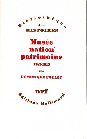 Bild des Verkufers fr Musee Nation Patrimoine 1789-1815 zum Verkauf von Il Salvalibro s.n.c. di Moscati Giovanni