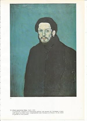 Image du vendeur pour LAMINA 19362: Gran autorretrato azul mis en vente par EL BOLETIN