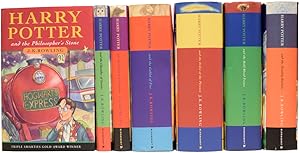 Immagine del venditore per Complete Harry Potter Series. The Philosopher's Stone; The Chamber of Secrets; The Prisoner of Azkaban; The Goblet of Fire; The Order of The Phoenix; The Half-Blood Prince; The Deathly Hallows venduto da Adrian Harrington Ltd, PBFA, ABA, ILAB