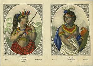 Native Women of America and Africa, lithograph