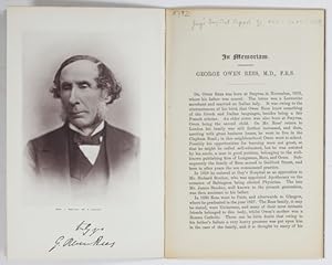 Bild des Verkufers fr In Memoriam. George Owen Rees, M.D., F.R.S. zum Verkauf von Antiq. F.-D. Shn - Medicusbooks.Com