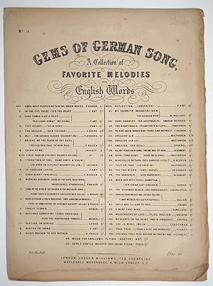 'Adelaide', Gems of German Song, A Collection of Favorite Melodies with English Words