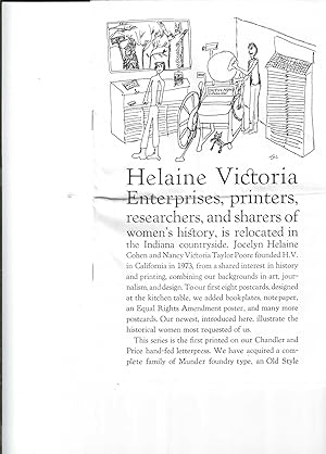 Archives of Helaine Victoria Publishers Post Cards and Catalogue