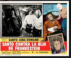 Bild des Verkufers fr Santo Against Daughter of Frankenstein 11'x13' Mexican Lobby Card Santo Horror zum Verkauf von DTA Collectibles