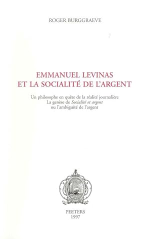 Image du vendeur pour Emmanuel Levinas et la Socialite de l'Argent (Paperback) mis en vente par CitiRetail