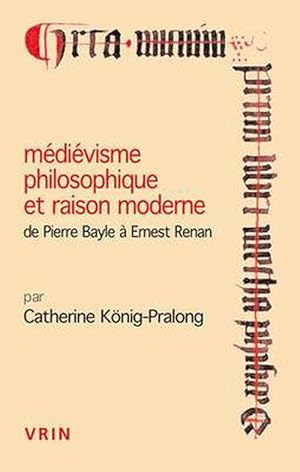 Bild des Verkufers fr Medievisme Philosophique Et Raison Moderne (Paperback) zum Verkauf von CitiRetail