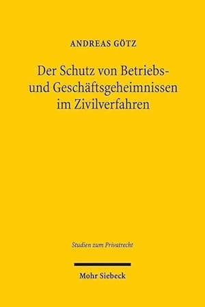 Seller image for Der Schutz von Betriebs- und Geschftsgeheimnissen im Zivilverfahren (Hardcover) for sale by CitiRetail