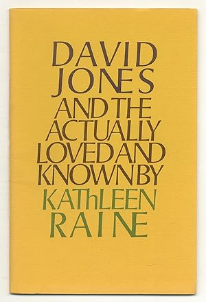 Bild des Verkufers fr David Jones and the Actually Loved and Known zum Verkauf von Between the Covers-Rare Books, Inc. ABAA