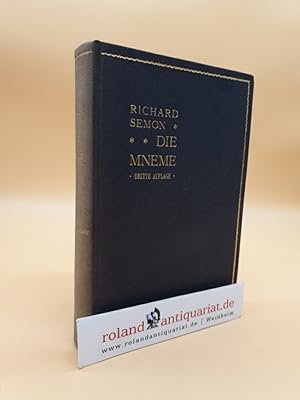 Bild des Verkufers fr Die Mneme als erhaltendes Prinzip im Wechsel des organischen Geschehens zum Verkauf von Roland Antiquariat UG haftungsbeschrnkt