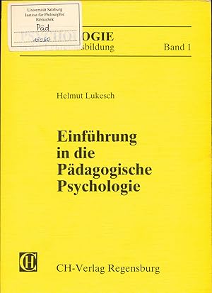 Bild des Verkufers fr Einfhrung in die pdagogische Psychologie zum Verkauf von avelibro OHG