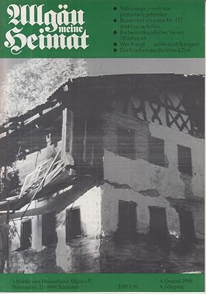 Allgäu meine Heimat. 4. Jahrgang, 4. Quartal, 1989 'S Blättle vom Heimatbund Allgäu.